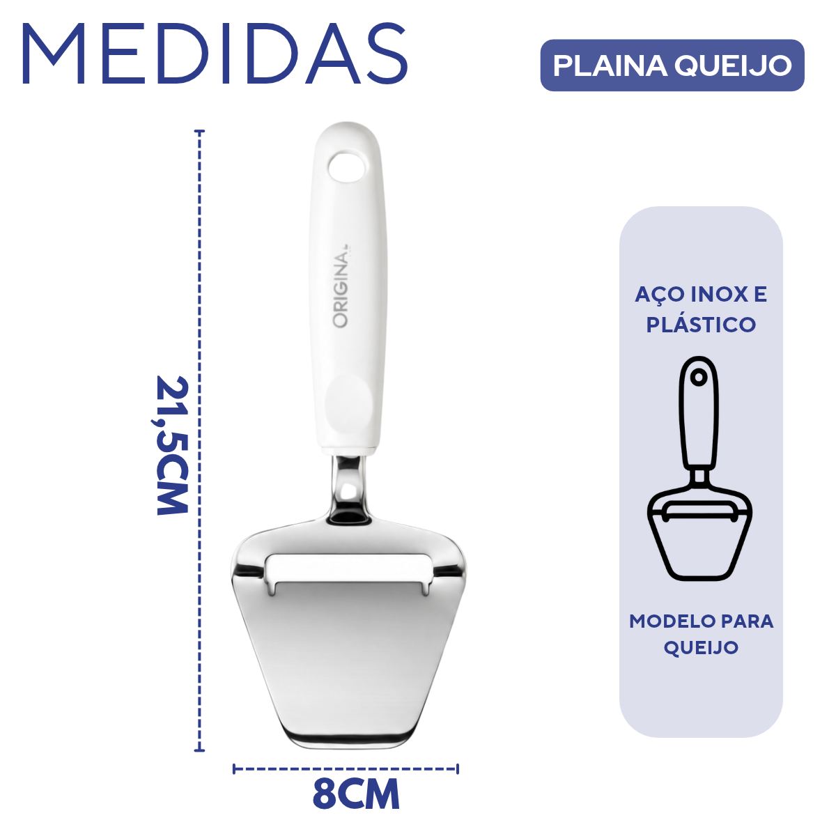 Plaina Para Queijo Aço Inox