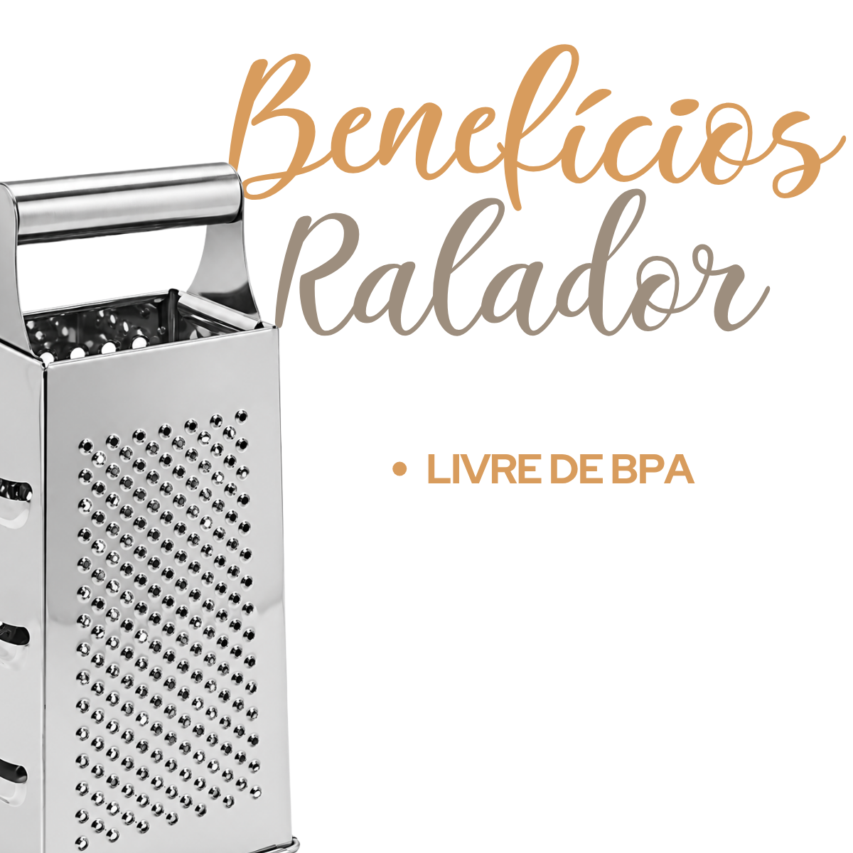 Ralador Aço inox 4 Faces