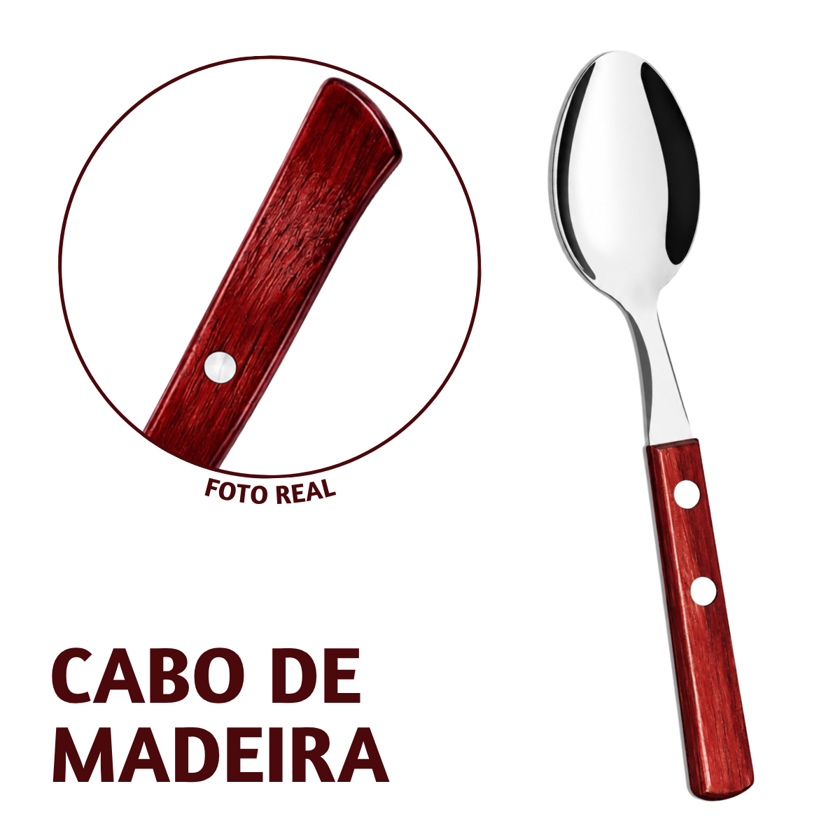 Colher Sobremesa Polywood Vermelha Tramontina
