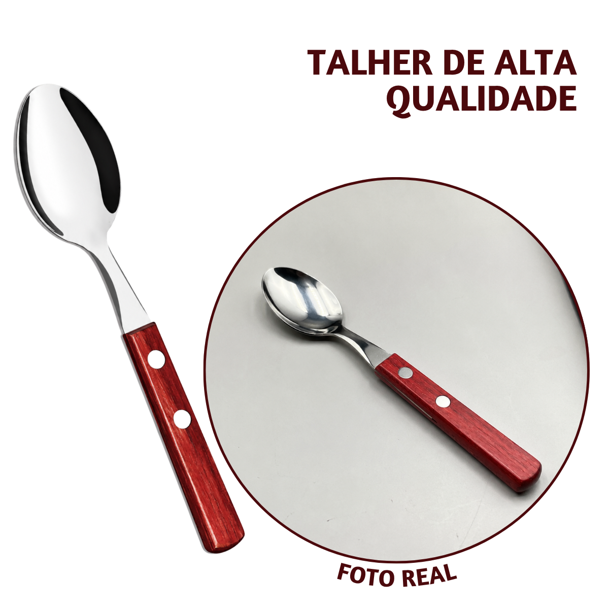 Colher Sobremesa Polywood Vermelha Tramontina