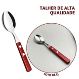 Colher Sobremesa Polywood Vermelha Tramontina