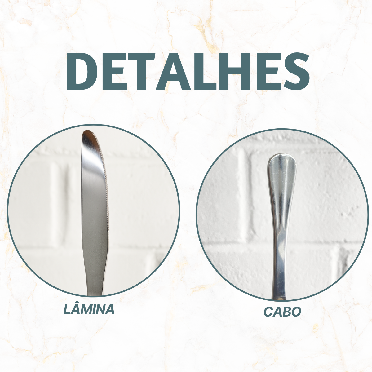 Faca Sobremesa Euro Aço Inox