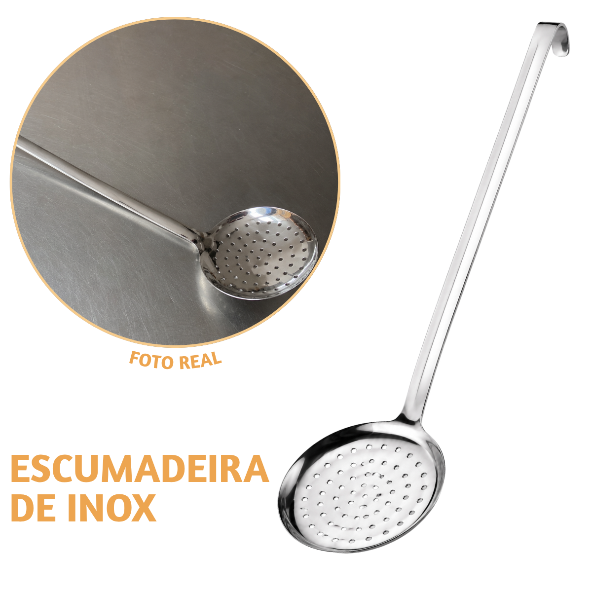 Escumadeira Profissional Inox 51cm