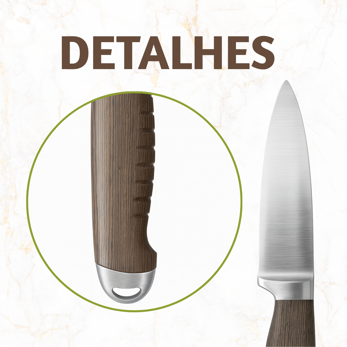 Faca Legumes Renaissance Marrom