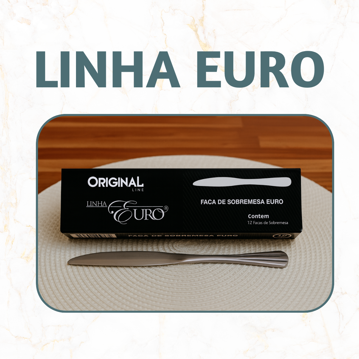 Faca Sobremesa Euro Aço Inox