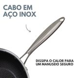 Frigideira Wok Ceramica Inox Antiaderente Com Tampa