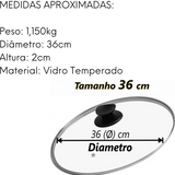 Tampa de Vidro Para Panela N36