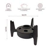 Rechaud Panela Frigideira Wok Fogareiro De Ferro Fundido