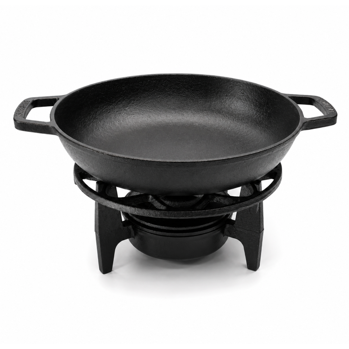 Rechaud Panela Frigideira Wok Fogareiro De Ferro Fundido