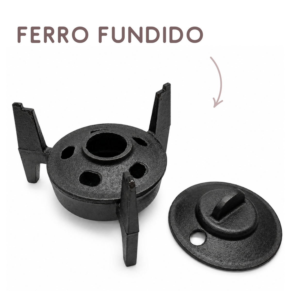 Rechaud Chapa E Fogareiro De Ferro Fundido Para Porção