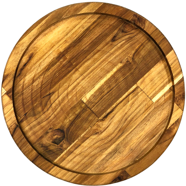 Tabua Suporte Pizza Madeira Teca Hover Image