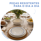 Prato Fundo Opaline Menu Borda Azul