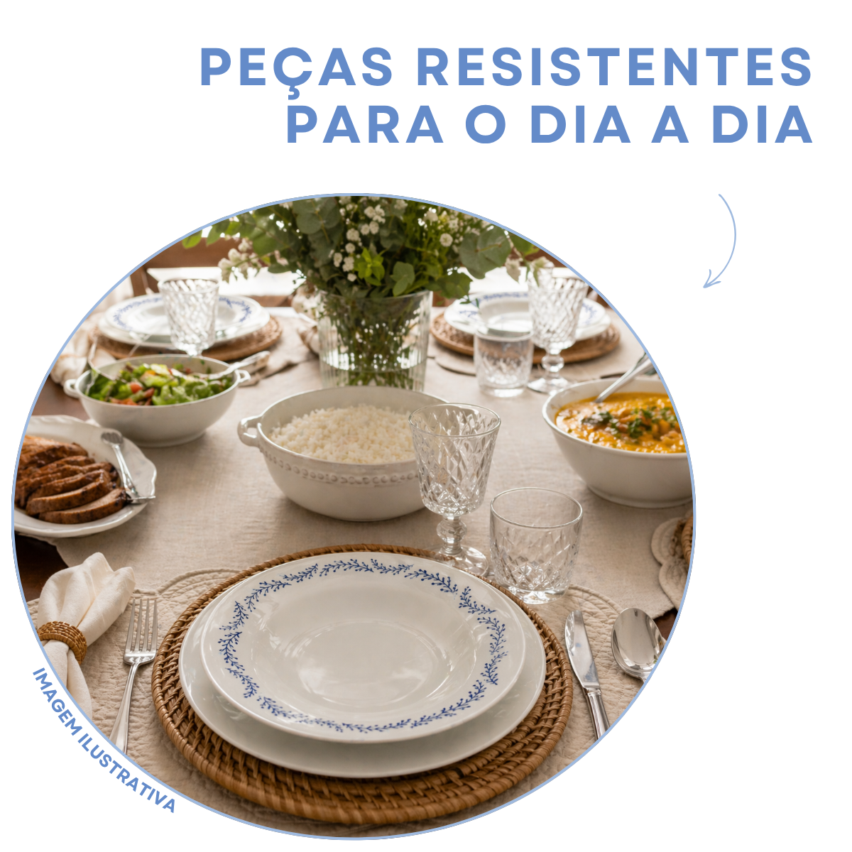 Prato Fundo Opaline Menu Borda Azul