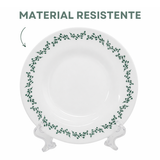 Prato Fundo Menu Opaline Borda Verde