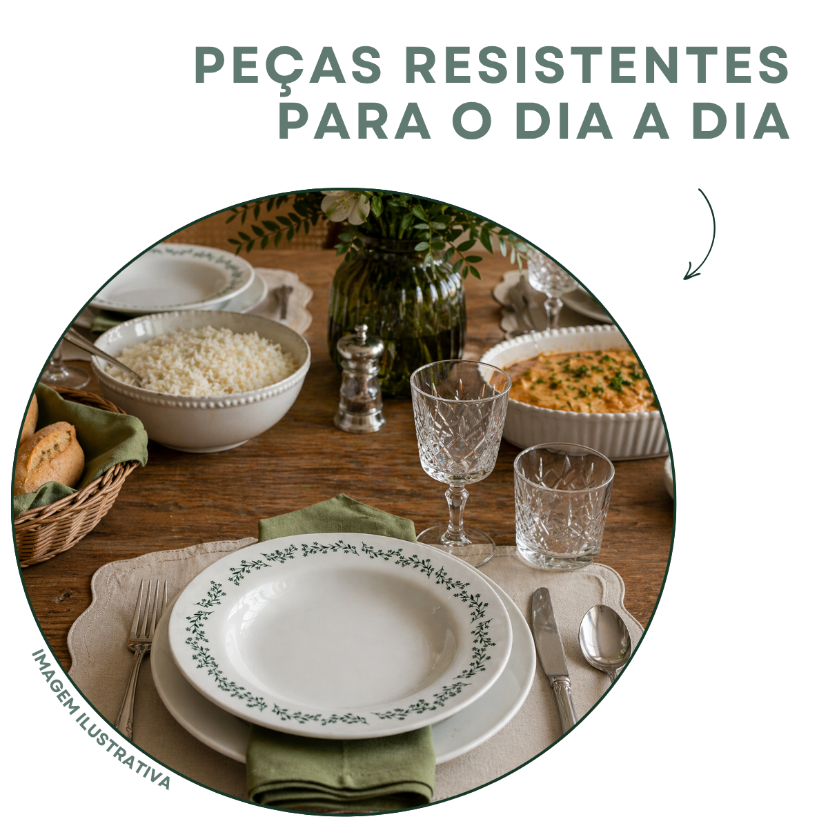 Prato Fundo Menu Opaline Borda Verde