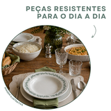 Prato Fundo Menu Opaline Borda Verde