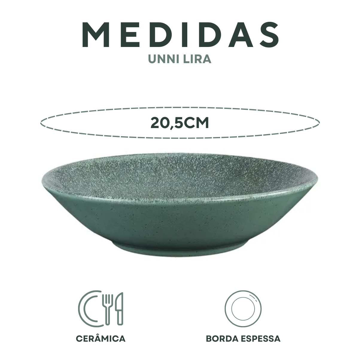 Prato Cerâmica Fundo Lira