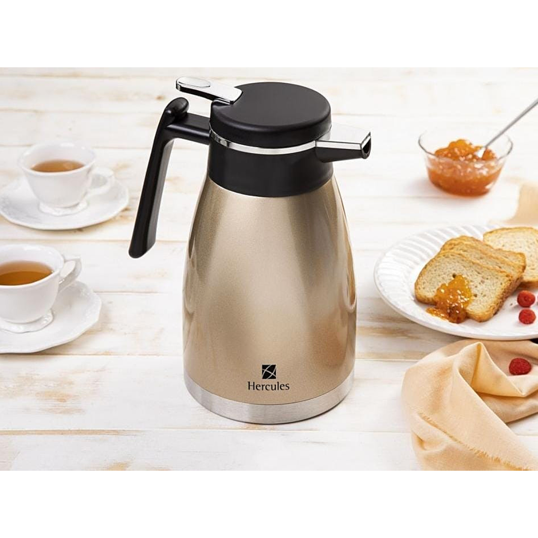 Garrafa Térmica Aço Inox Dourada Hercules 1,5L Hercules