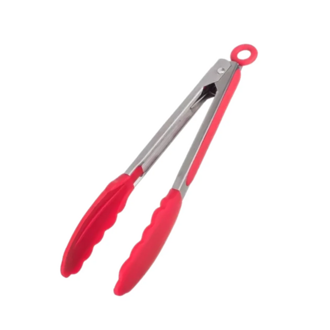 Pegador de Aço Inox Vermelho Ponta de Silicone Weck Hover Image