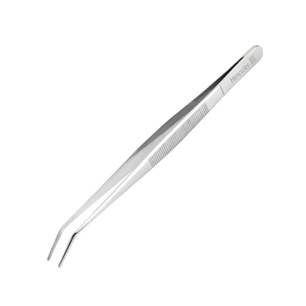 Pinça Culinária Ponta Dobrada Aço Inox Hercules
