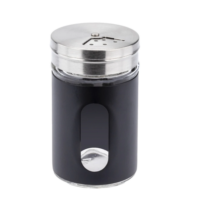 Porta Condimento em Vidro Preto A Gourmet Hover Image