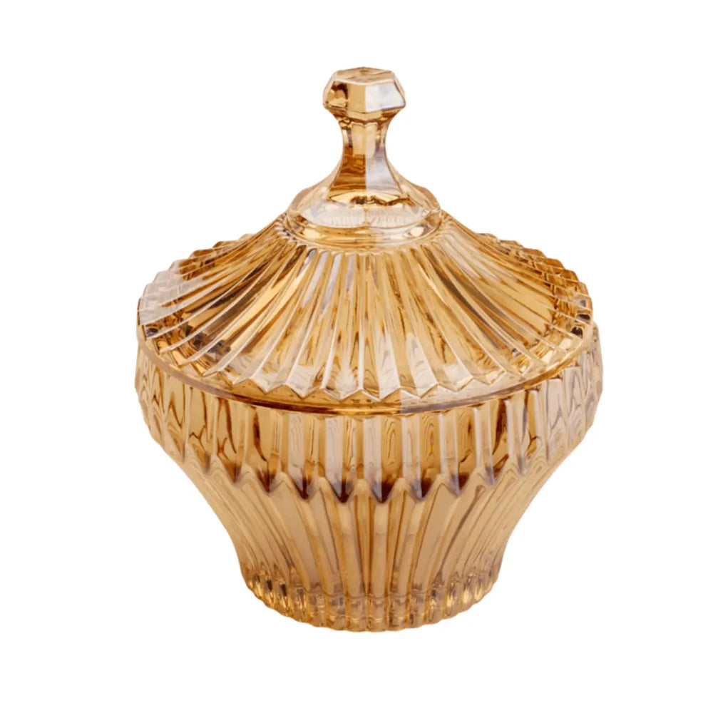 Potiche cristal renaissance âmbar 17 cm Lyor