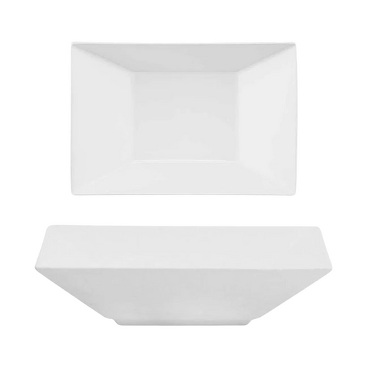 Prato Fundo de Porcelana Plateau White Oxford