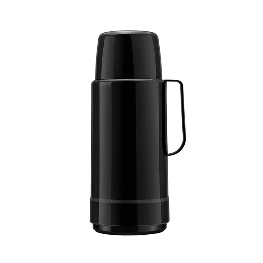 Garrafa Térmica Preta GLT Rolha 1L Invicta