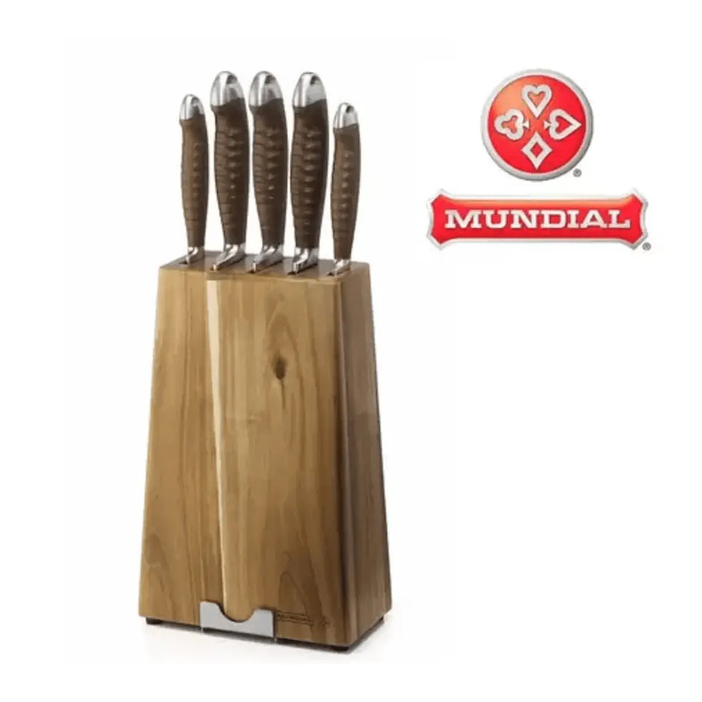 Jogo De Facas C/ Cepo Renaissance Mundial 5 Peças Hercules