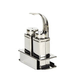 Kit Saleiro Paliteiro com Suporte em Aço Inox 13 cm. Alissan