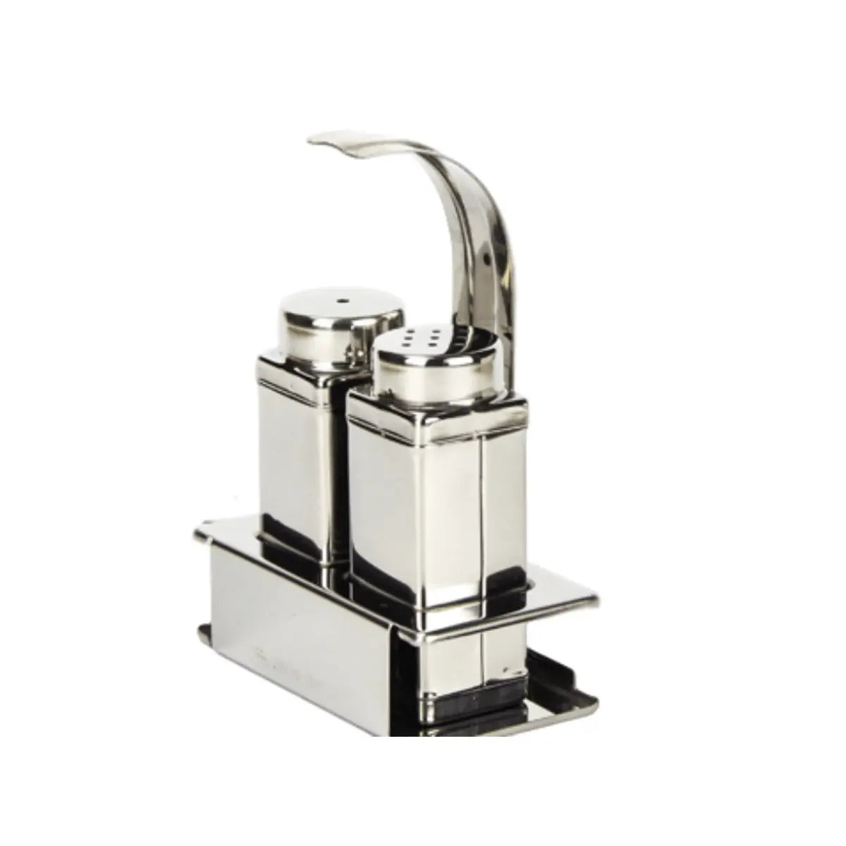 Kit Saleiro Paliteiro com Suporte em Aço Inox 13 cm. Alissan