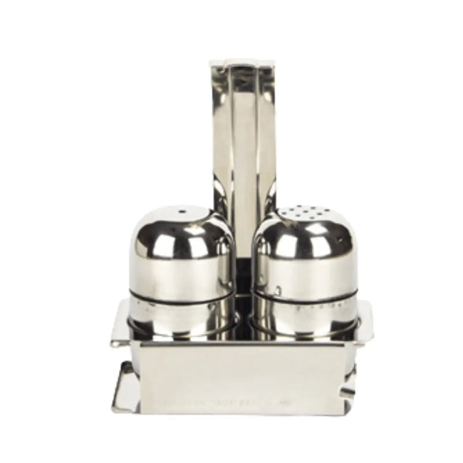 Kit Saleiro Paliteiro Com Suporte Em Aço Inox Restaurante Alissan Hover Image