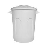 Lixeira Cesto Fechado Com Tampa Branco 60L Jaguar