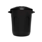 Lixeira Cesto Fechado Com Tampa Preto 60L Jaguar