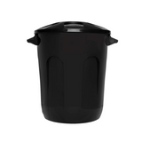 Lixeira Cesto Fechado Com Tampa Preto 60L Jaguar