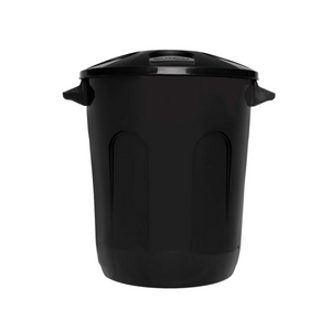 Lixeira Cesto Fechado Com Tampa Preto 60L Jaguar