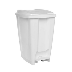 Lixeira com Pedal 20L Branca ou Cinza Jaguar