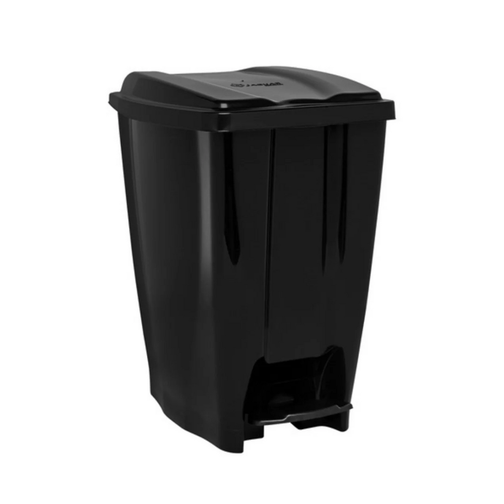 Lixeira com pedal 40L Preta Eco Nature Jaguar