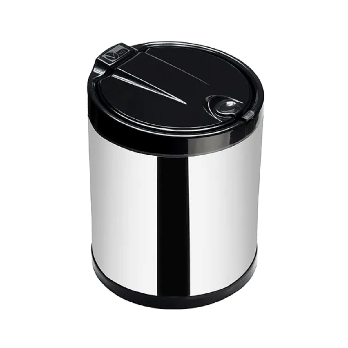 Lixeira pia pequena aço inox com tampa clicar 2,5L Viel