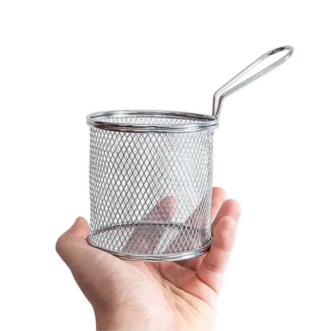 Mini Cesto Redondo Com Alça em Metal Cromado Clink Hover Image