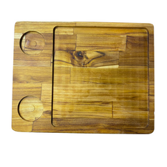 Tabua Quadrada de Madeira Teca 37cm A Gourmet