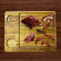 Tabua Quadrada de Madeira Teca 37cm A Gourmet