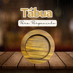 Tabua Madeira Teca Redonda Pergaminho 22