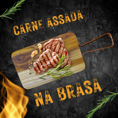 Tábua Retangular Com Alça 46cm Madeira Teca A Gourmet