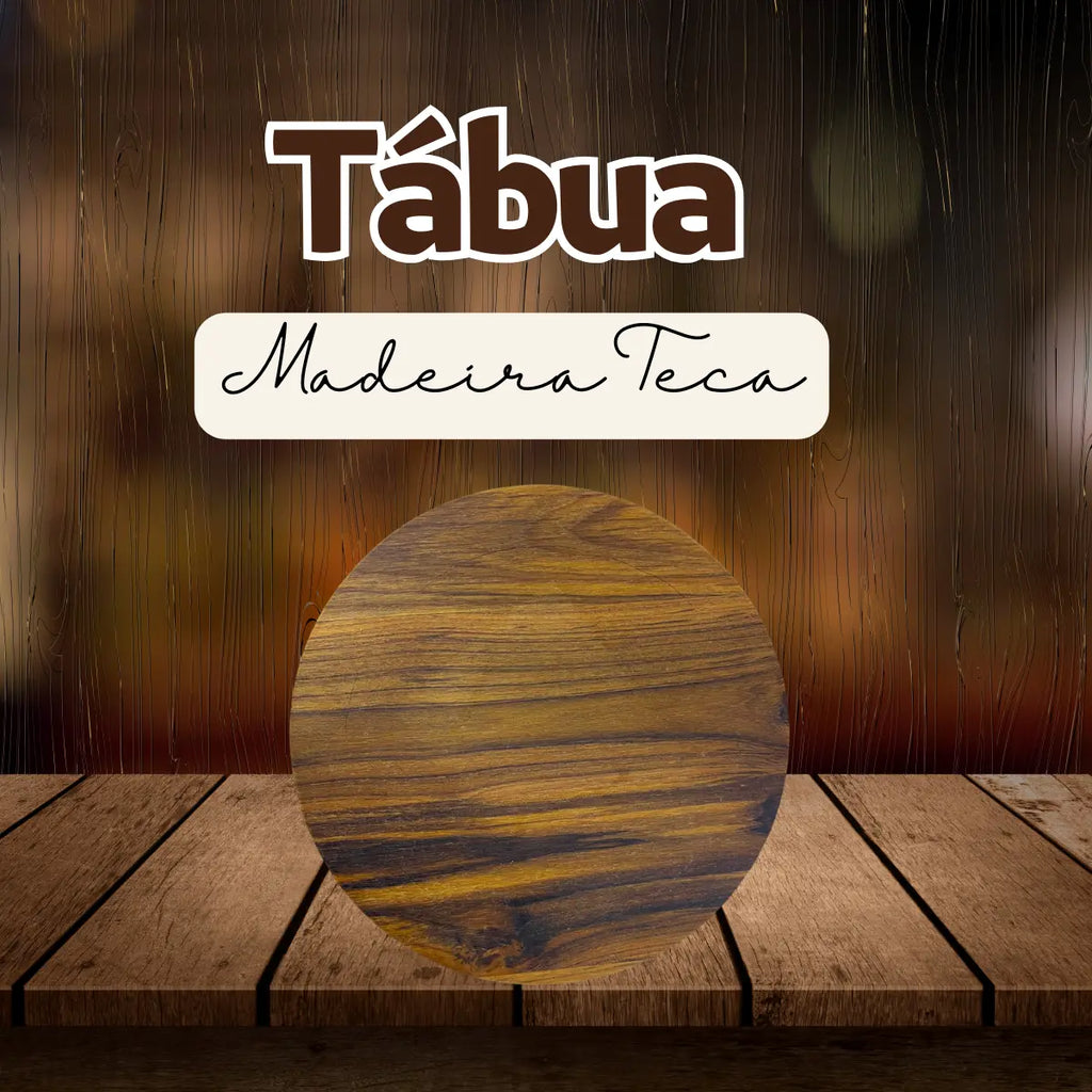 Tabua Redonda Madeira Teca Lisa 25cm A Gourmet