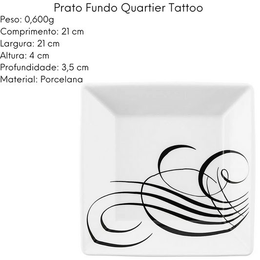 Prato Fundo Quartier Tatto de Porcelana Oxford