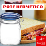 Pote Hermético de Vidro Tampa Azul - A Gourmet