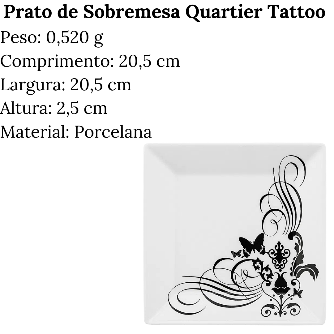 Prato de Sobremesa Quartier Tatto 20cm Oxford