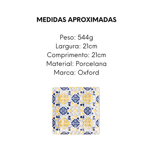 Conjunto de 4 Prato Sobemesa Servilha de Porcelana