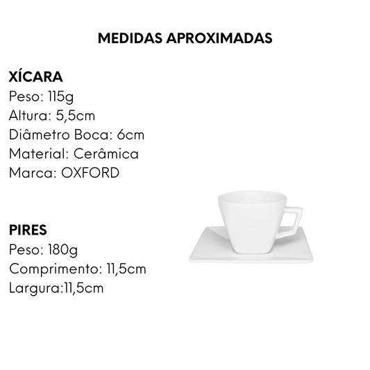 Xicara de Café Quartier 200ml de Porcelana